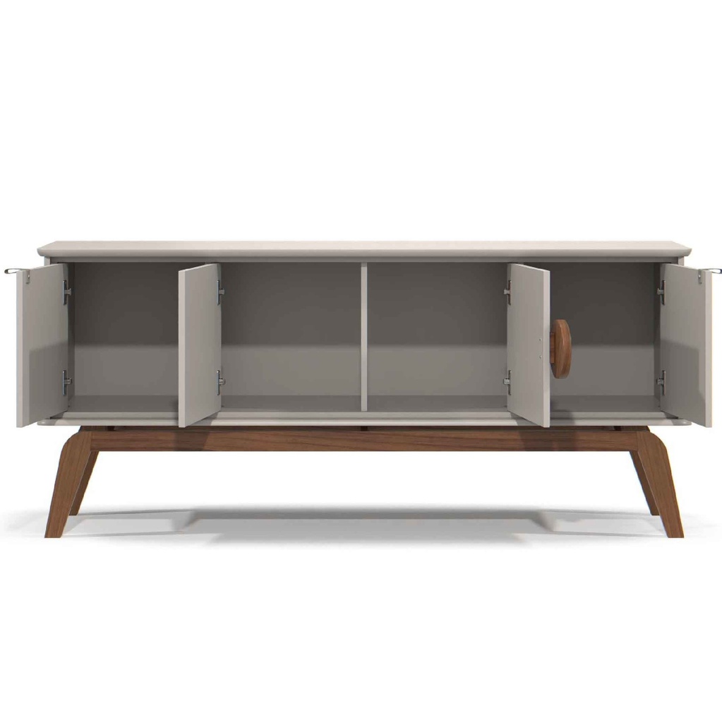 BUFETERO PARIS# 11719# OFF WHITE/NATURE 4PUERTAS 164X45X72CM