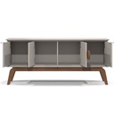 BUFETERO PARIS# 11719# OFF WHITE/NATURE 4PUERTAS 164X45X72CM
