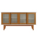 BUFETERO DETROIT# 1279# BLANCO/NATURE 4PUERTAS 164X42X82CM