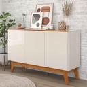 BUFETERO ARES# 1165# BLANCO/NATURE 3PUERTAS 125X41X77CM