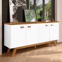 BUFETERO ATLANTA# 1742# BLANCO/NATURE 4PUERTAS 164X41X77CM