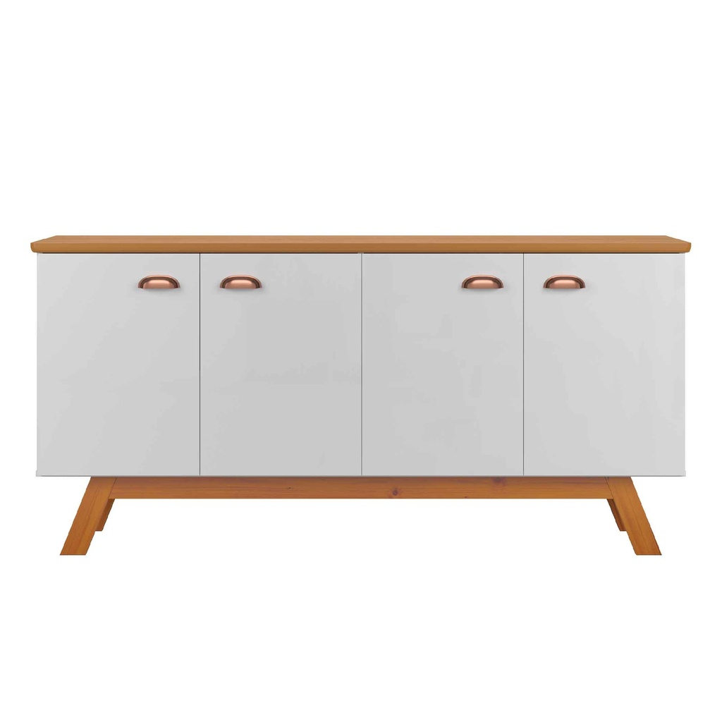 BUFETERO ATLANTA# 1742# BLANCO/NATURE 4PUERTAS 164X41X77CM