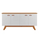 BUFETERO ATLANTA# 1742# BLANCO/NATURE 4PUERTAS 164X41X77CM
