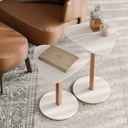 JUEGO DE MESITAS PARIS 11817# OFF WHITE/NATURE # 2PZ 71X45CM+ 56X45CM 