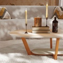 MESITA DE CENTRO ELEGANCE# 10301# OFF WHITE/NATURE 120X68X35CM 