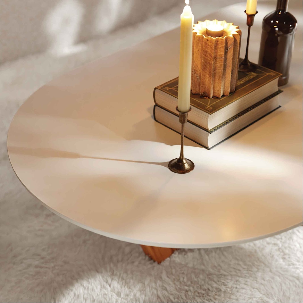 MESITA DE CENTRO ELEGANCE# 10301# OFF WHITE/NATURE 120X68X35CM 
