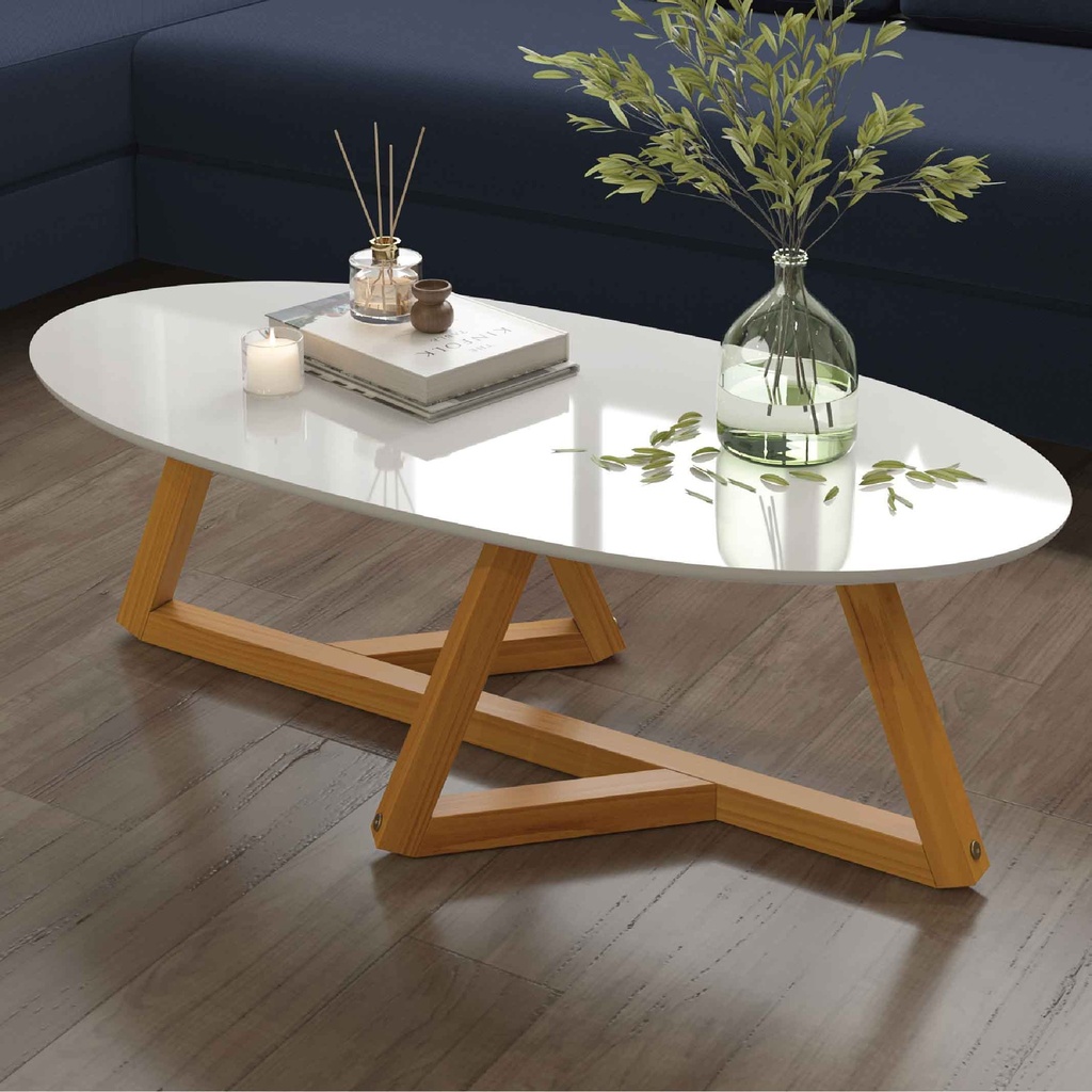 MESITA DE CENTRO CLASSIC# 863# BLANCO/NATURE 90X45X30CM 