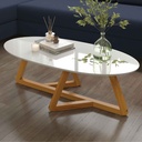 MESITA DE CENTRO CLASSIC# 863# BLANCO/NATURE 90X45X30CM 