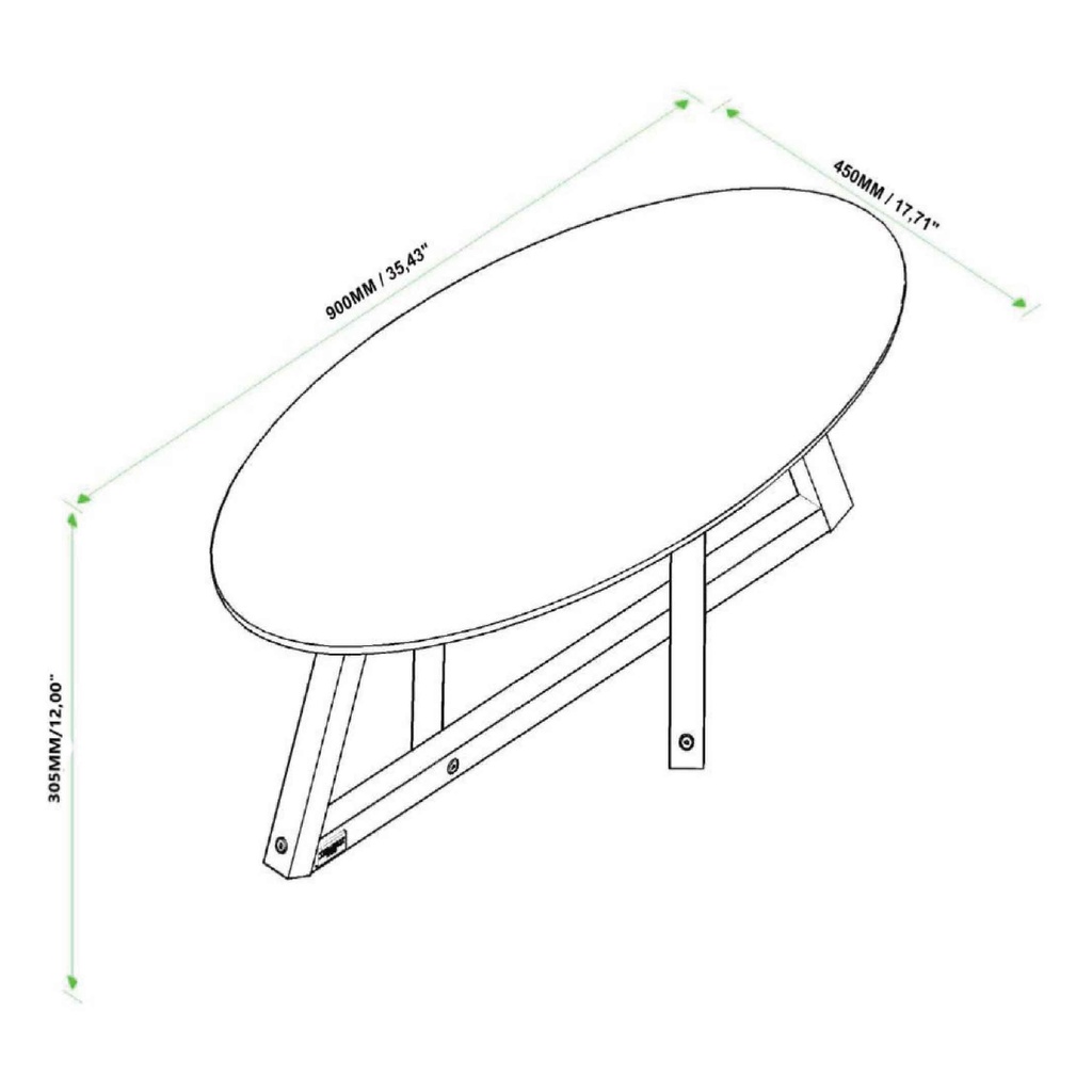 MESITA DE CENTRO CLASSIC# 863# BLANCO/NATURE 90X45X30CM 