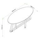 MESITA DE CENTRO CLASSIC# 863# BLANCO/NATURE 90X45X30CM 