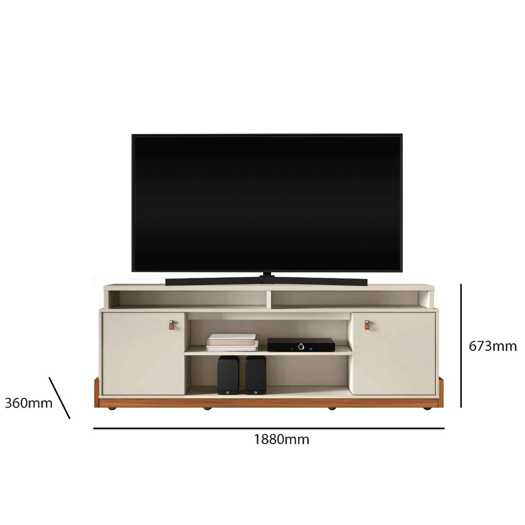 GABINETE P/TV MONTANA # 1005138# COLOR 765 PEROLA METALIZADO/CINAMOMO MEL# 2 PUERTAS