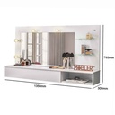 PEINADORA AEREA LUMIERE# 3003031# C/ESPEJO BRANCO FOSCO-511# 135X76X30CM   1GV