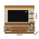 CENTRO DE ENTRETENIMIENTO HOME GUAIBA# 2001161#COLOR 782 PEROLA METALIZADO# 200X184X33CM 