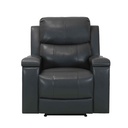 SOFA RECLINABLE CUERO/VINIL RR5064AY51D# GRIS OSCURO F126/V126# 1PUESTO 