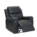 SOFA RECLINABLE CUERO/VINIL RR5064AY51D# GRIS OSCURO F126/V126# 1PUESTO 