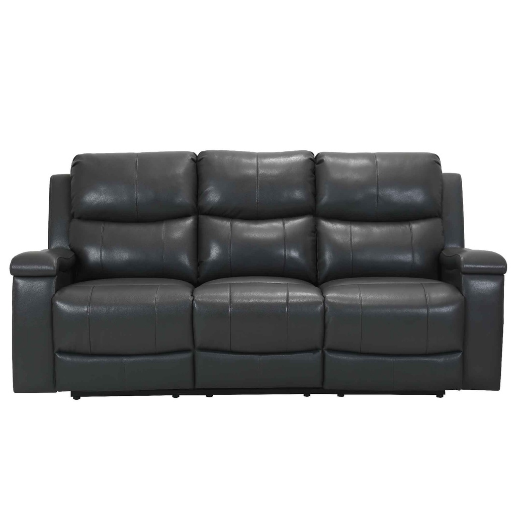 SOFA RECLINABLE CUERO/VINIL RR5064AY53D# GRIS OSCURO F126/V126# 3PUESTO 
