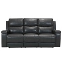 SOFA RECLINABLE CUERO/VINIL RR5064AY53D# GRIS OSCURO F126/V126# 3PUESTO 