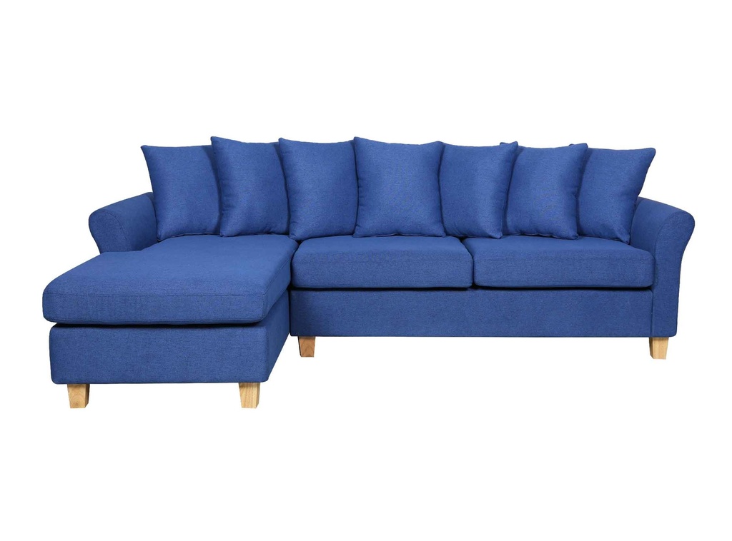 SOFA TELA L* TWS-204# AZUL GS59-6# PATA COLOR NATURAL