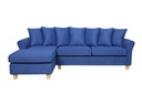 SOFA TELA L* TWS-204# AZUL GS59-6# PATA COLOR NATURAL