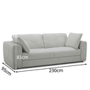 SOFA TELA KW.2026# 3 PUESTOS C/2 COJIN 