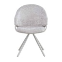 SILLA DE COMEDOR CY-66# TELA 2338-3# BEIGE PATAS METAL COLOR NATURAL
