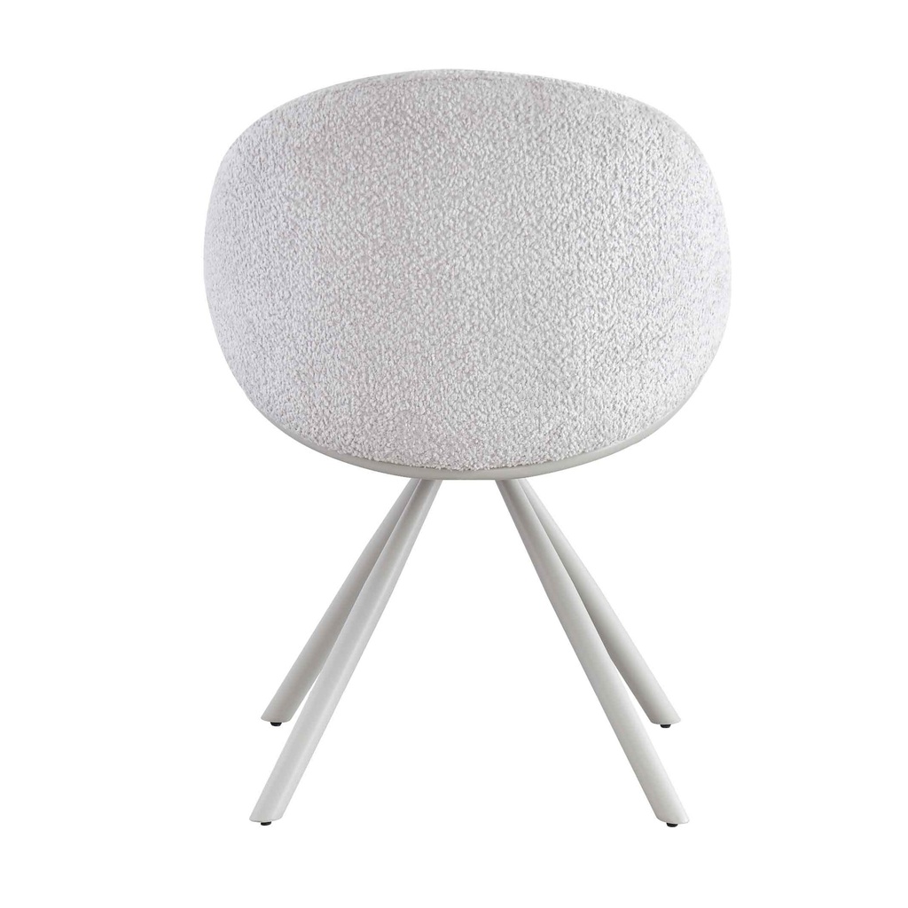 SILLA DE COMEDOR CY-66# TELA 2338-3# BEIGE PATAS METAL COLOR NATURAL
