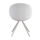 SILLA DE COMEDOR CY-66# TELA 2338-3# BEIGE PATAS METAL COLOR NATURAL