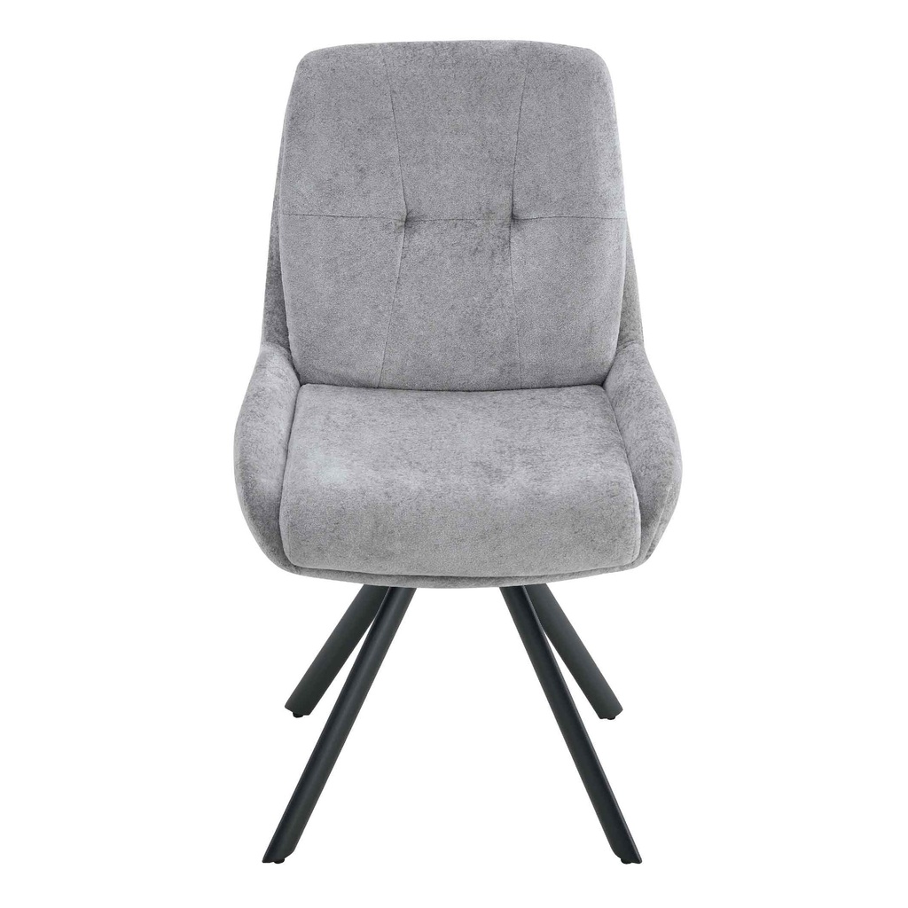SILLA DE COMEDOR MC-275# GIRATORIO PATAS DE METAL NEGRO 