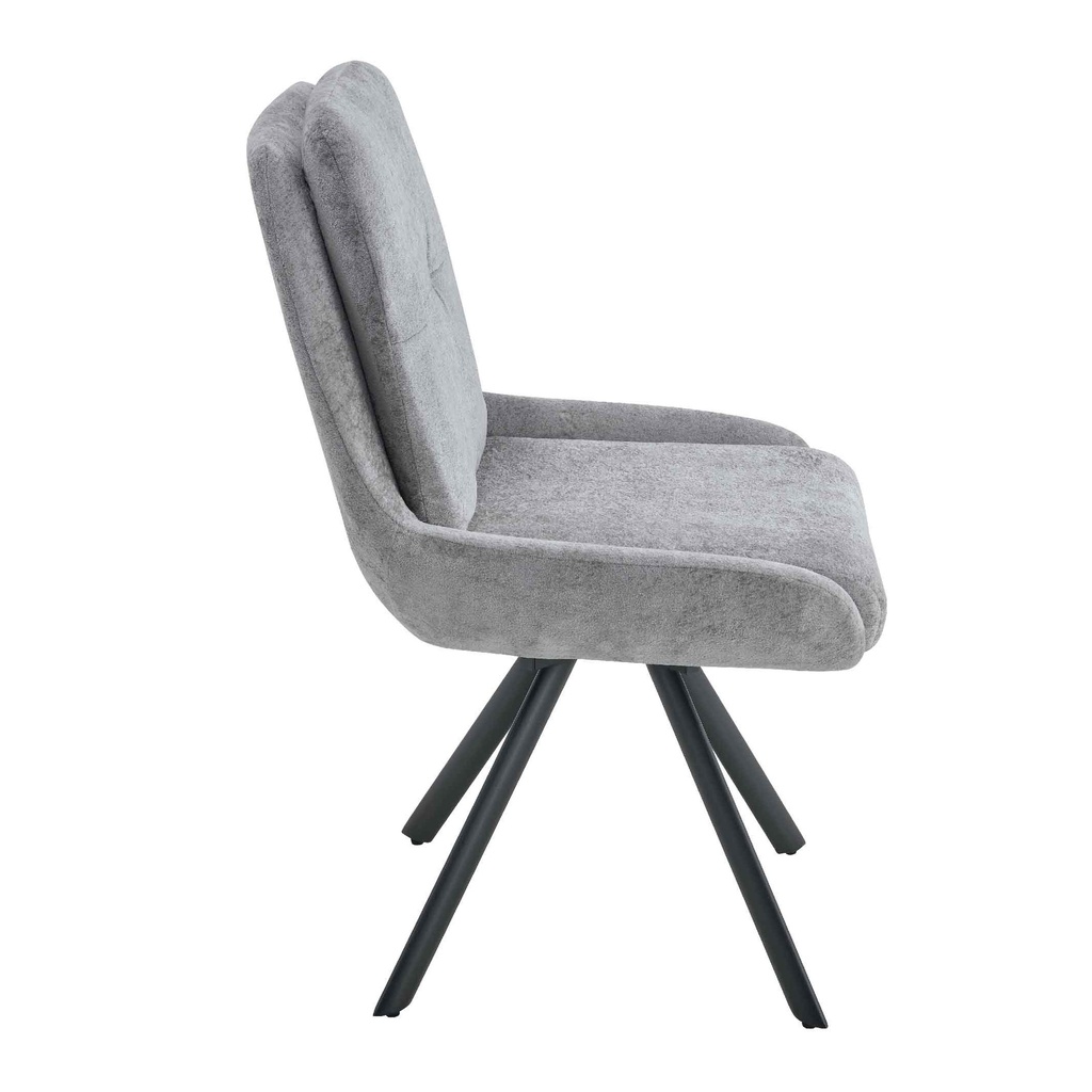 SILLA DE COMEDOR MC-275# GIRATORIO PATAS DE METAL NEGRO 