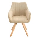 SILLA DE COMEDOR MC-235# GIRATORIA PATAS DE MADERA