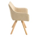 SILLA DE COMEDOR MC-235# GIRATORIA PATAS DE MADERA