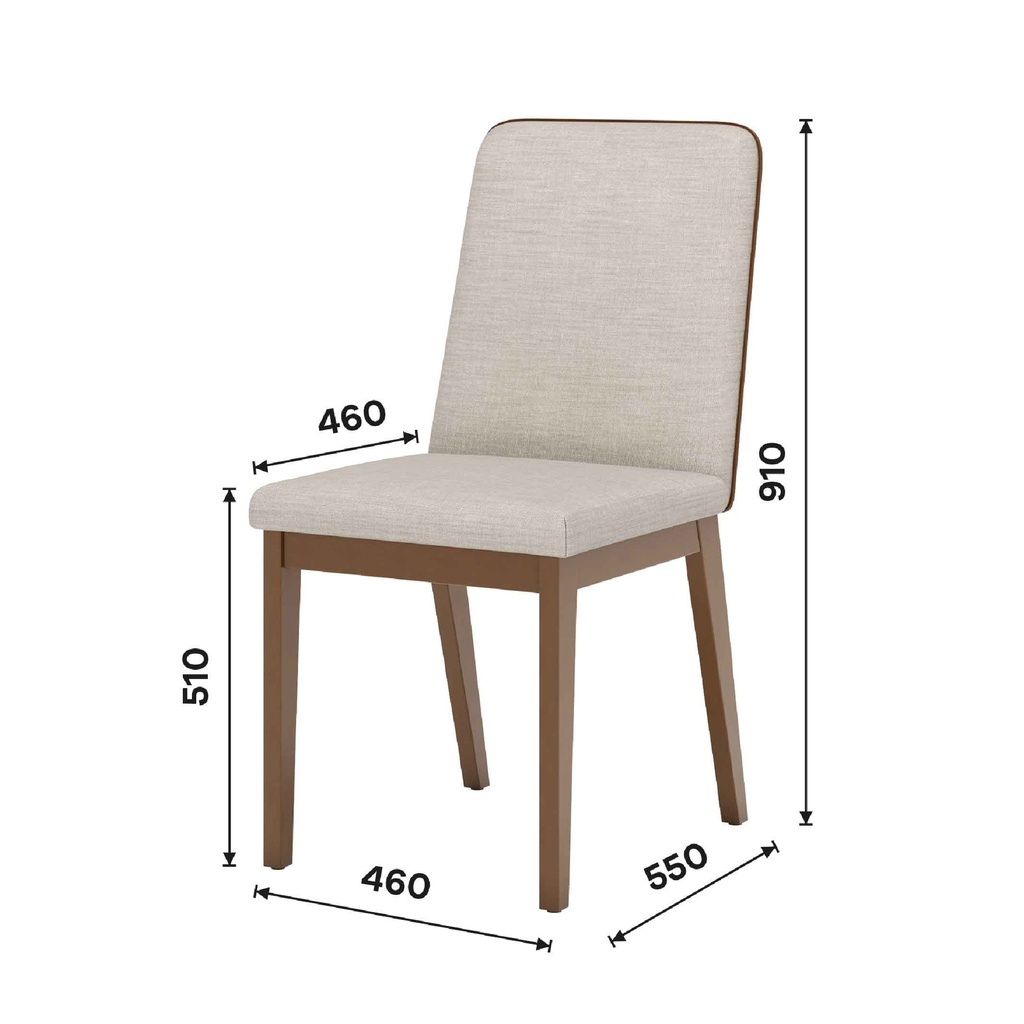 SILLA DE COMEDOR PIETRA S41-547# COLOR NATURE/ CORANO/CARAMELO/LINO