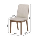SILLA DE COMEDOR PIETRA S41-547# COLOR NATURE/ CORANO/CARAMELO/LINO