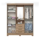 CLOSET B24-198# JEQUITIBA BRILLO# 4 PUERTAS/3GVT 200X163X46CM