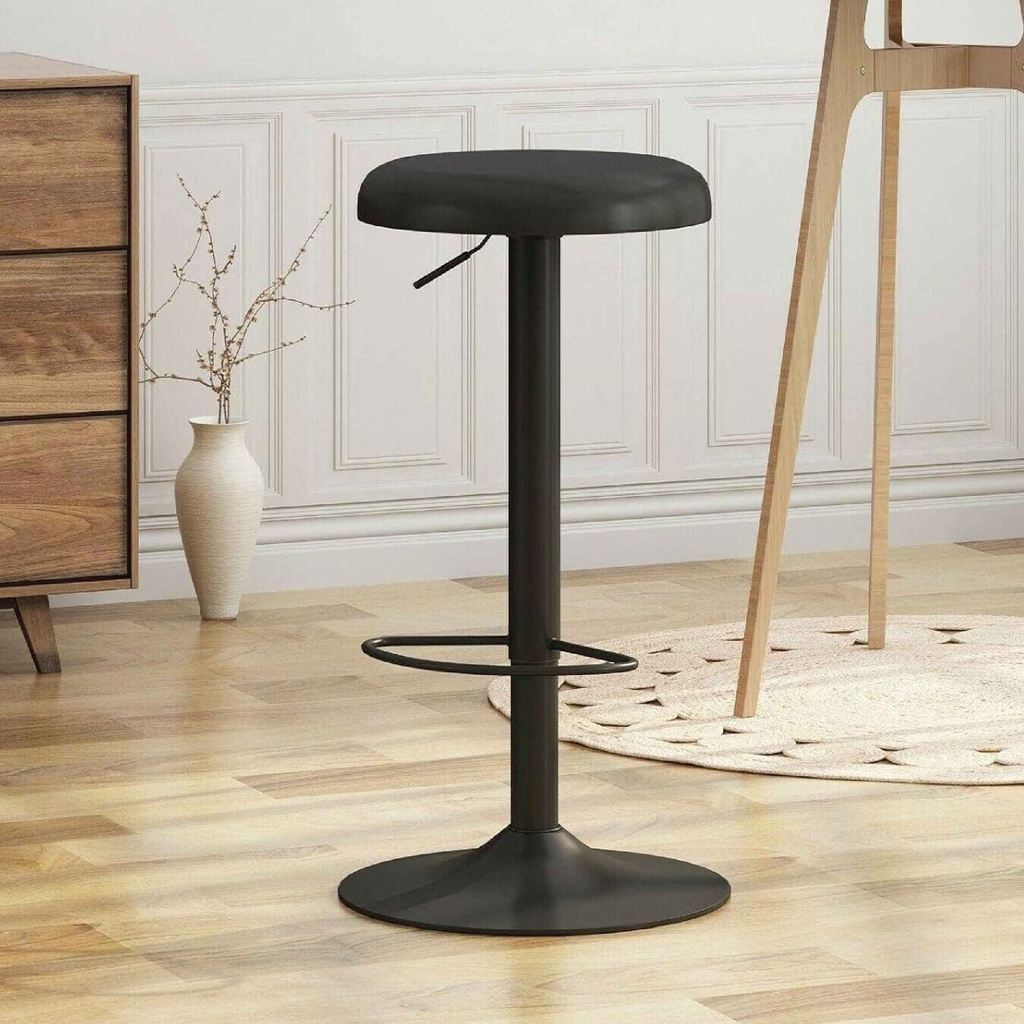 SILLA DE BAR AJUSTABLE ZS-T-12# COLOR NEGRO# 