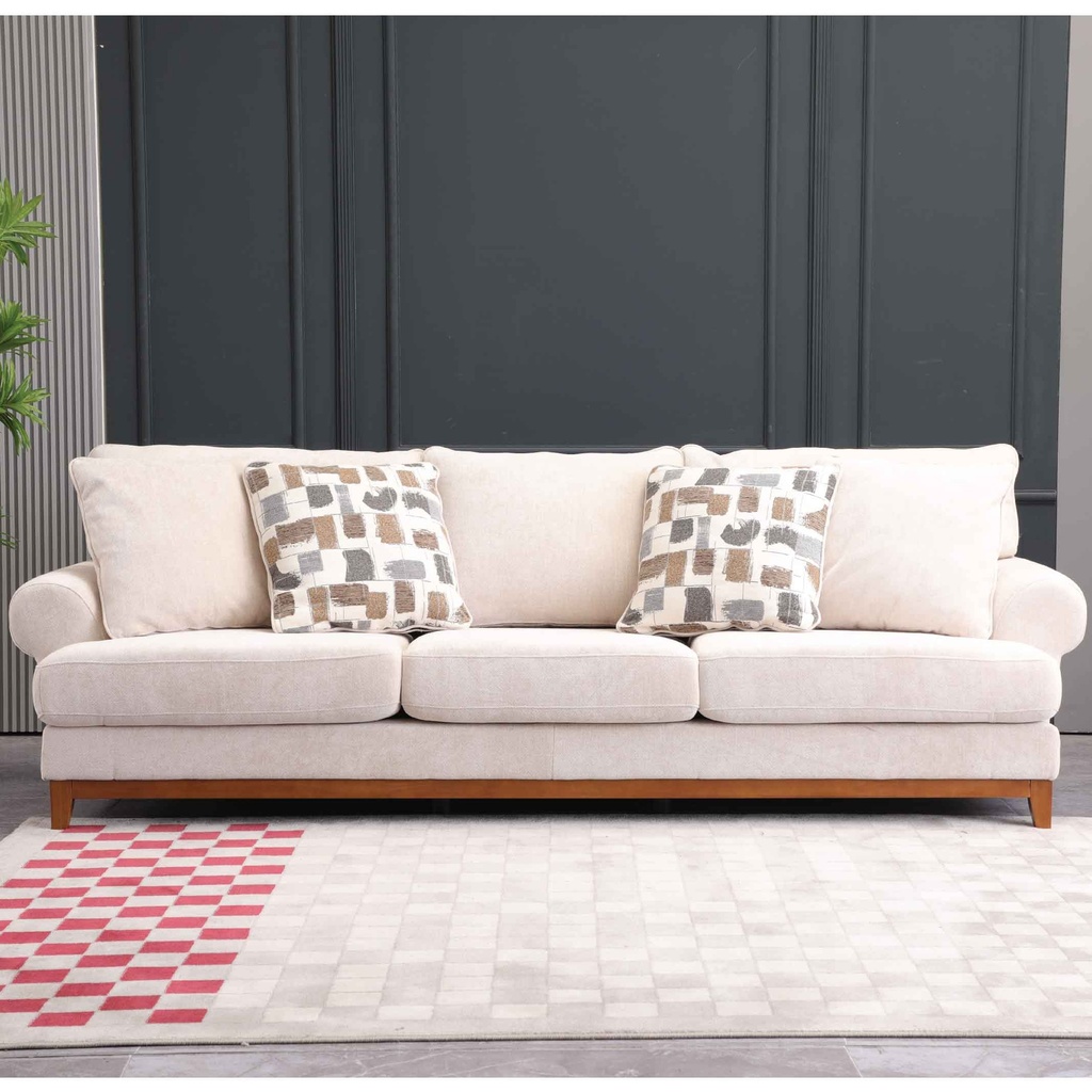 SOFA TELA SS5568AF63D#BUFF-C1052# C/ 4 COJIN# 3 PUESTOS 