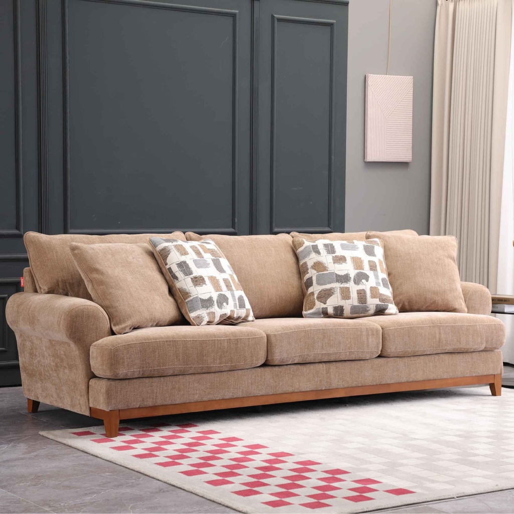 SOFA TELA SS5568AF63D#MOCHA C-1051# C/ 4 COJIN# 3 PUESTOS 