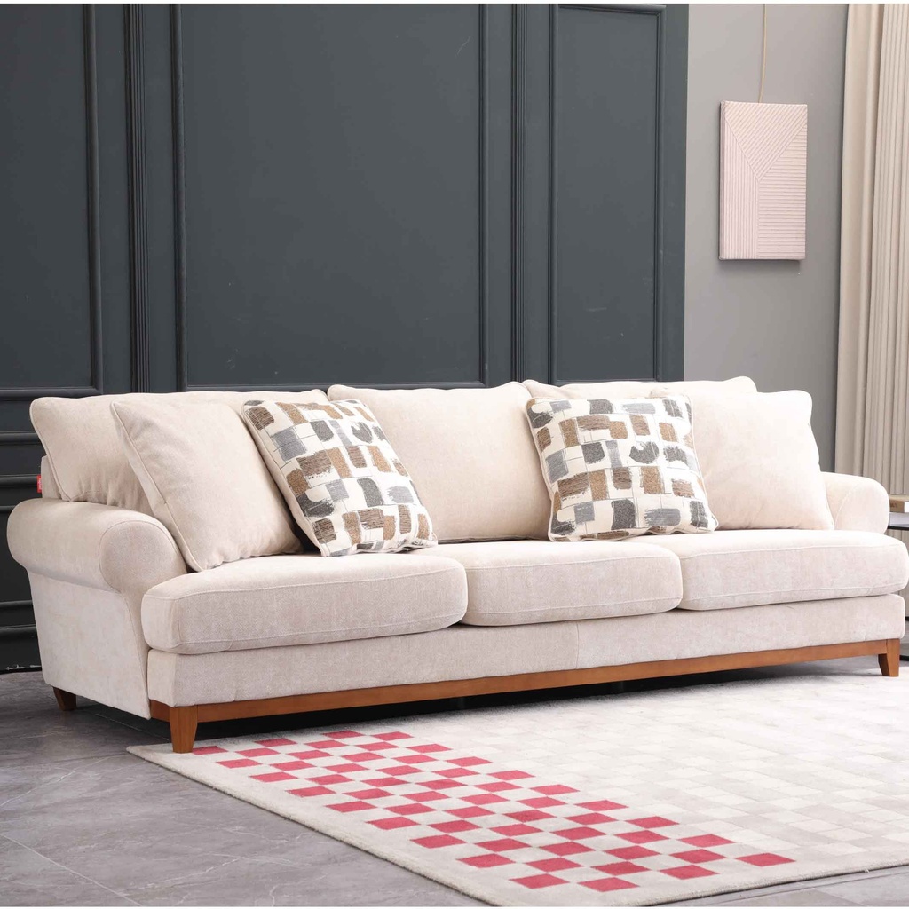 SOFA TELA SS5568AF63D#BUFF-C1052# C/ 4 COJIN# 3 PUESTOS 