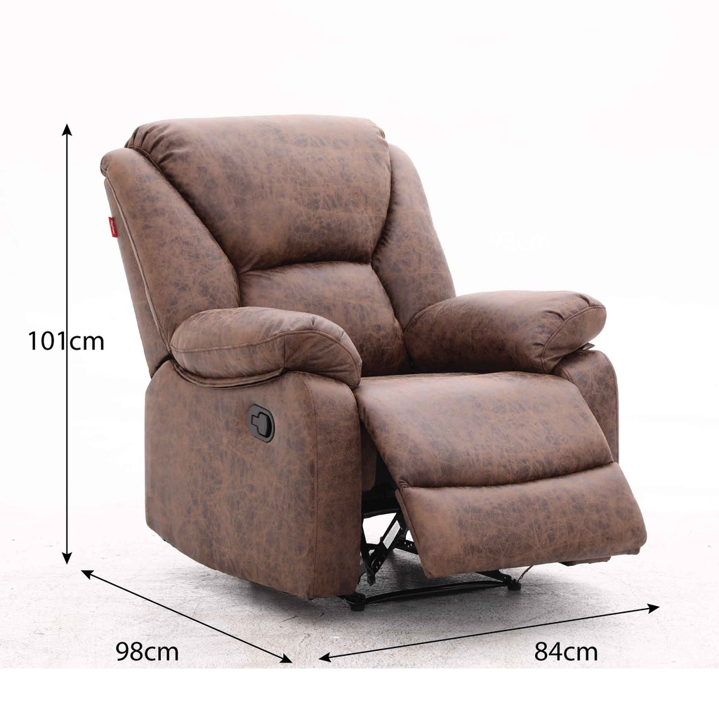 SOFA RECLINABLE TELA RR5619AF51D# 1PUESTO BROWN-J146#