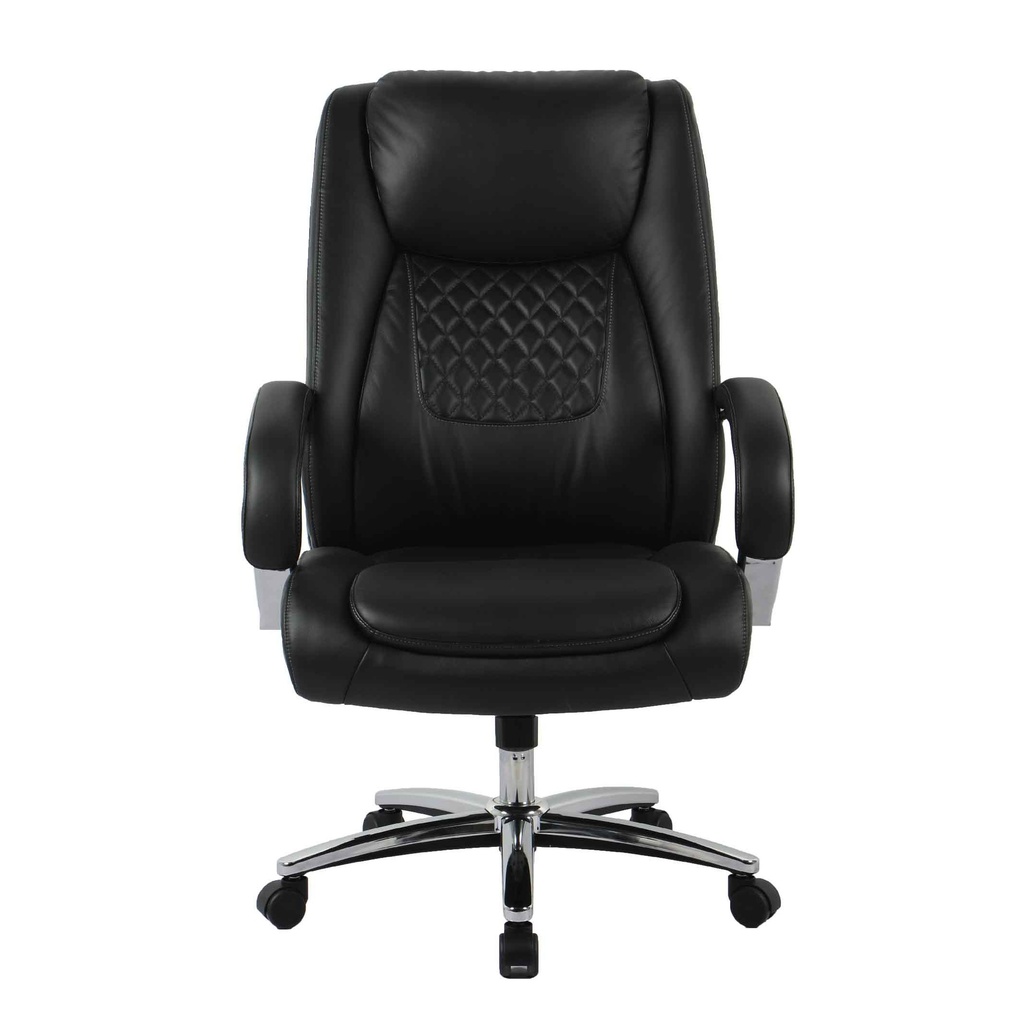 SILLA OFICINA HLC-5132L# CUERO/VINIL NEGRA CON BRAZO