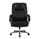 SILLA OFICINA HLC-5132L# CUERO/VINIL NEGRA CON BRAZO