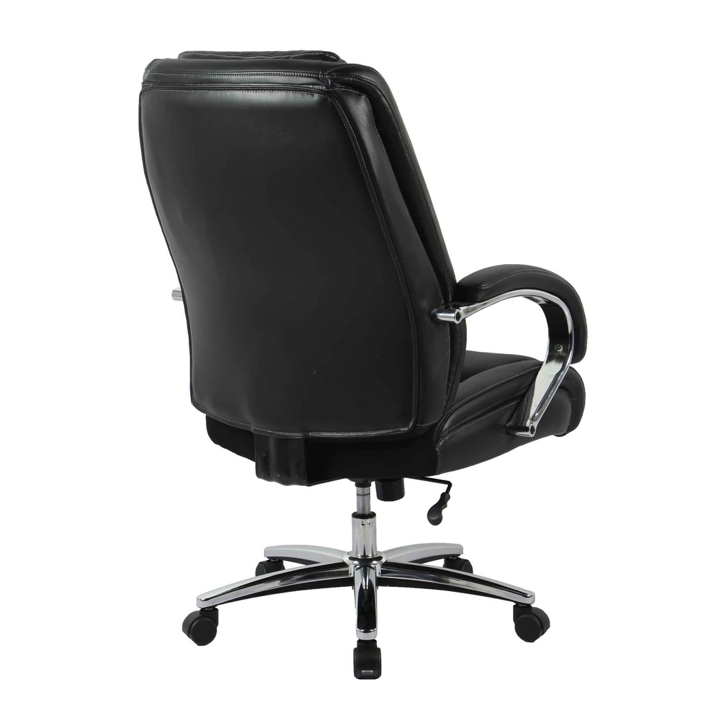 SILLA OFICINA HLC-5132L# CUERO/VINIL NEGRA CON BRAZO