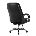 SILLA OFICINA HLC-5132L# CUERO/VINIL NEGRA CON BRAZO