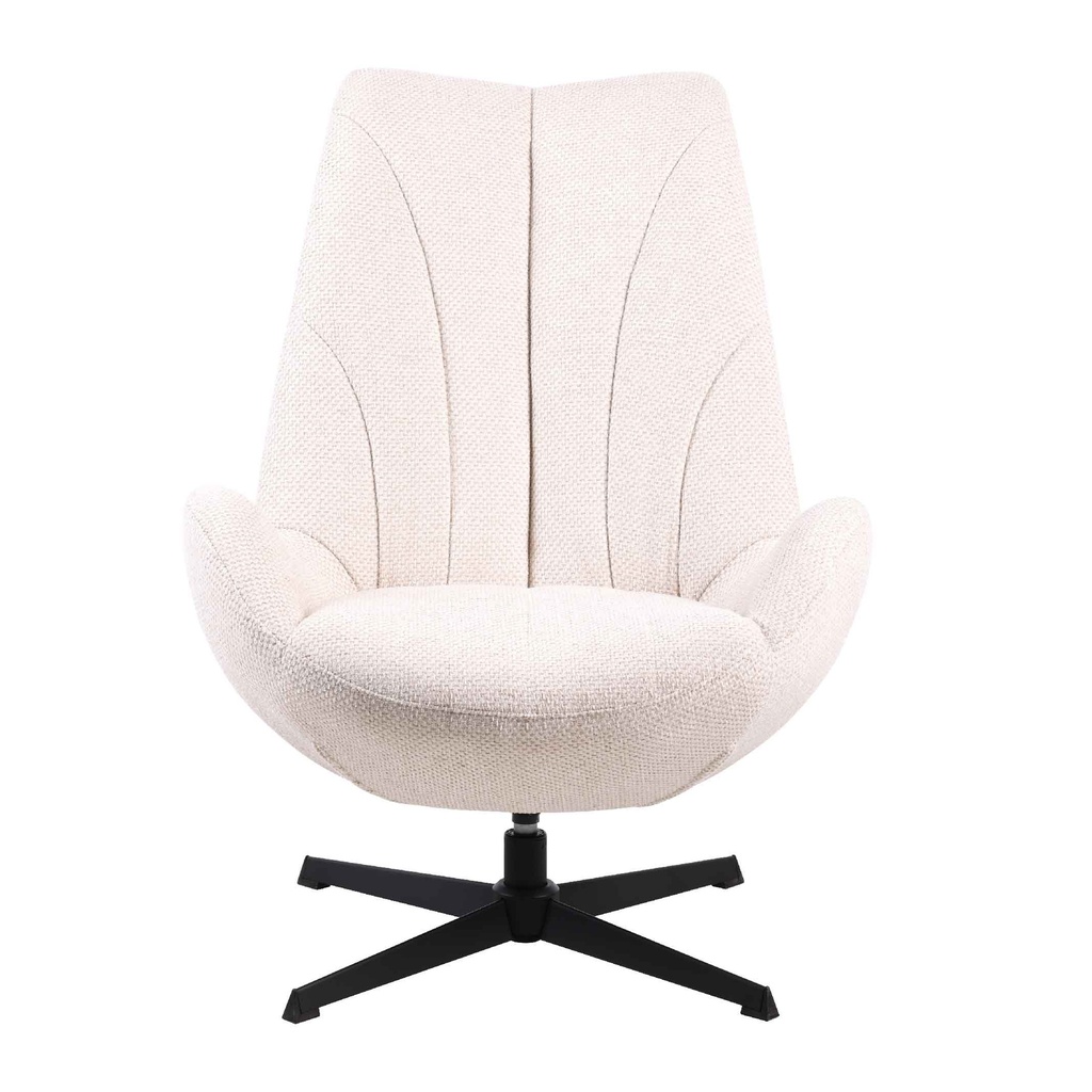 SILLA POLTRONA FS75# COLOR BEIGE LF675-01# TELA PATAS METAL