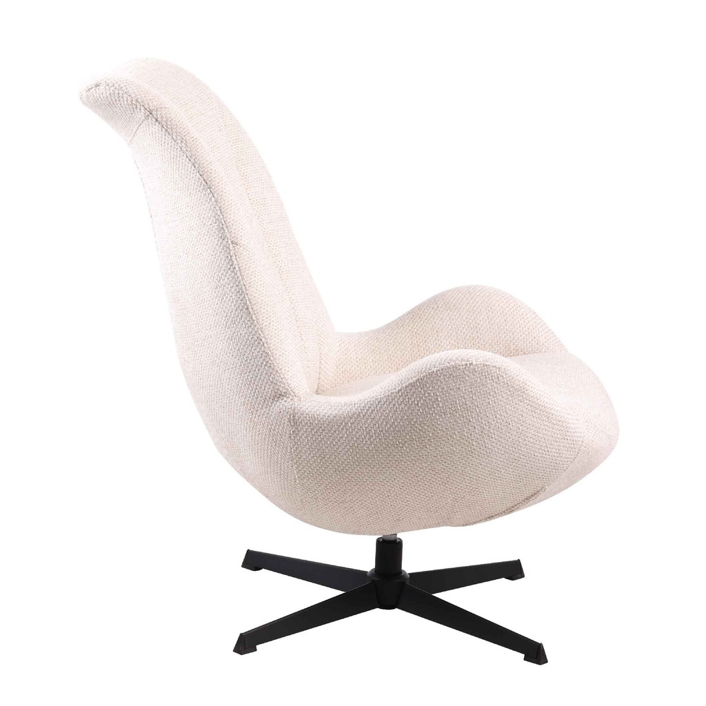 SILLA POLTRONA FS75# COLOR BEIGE LF675-01# TELA PATAS METAL