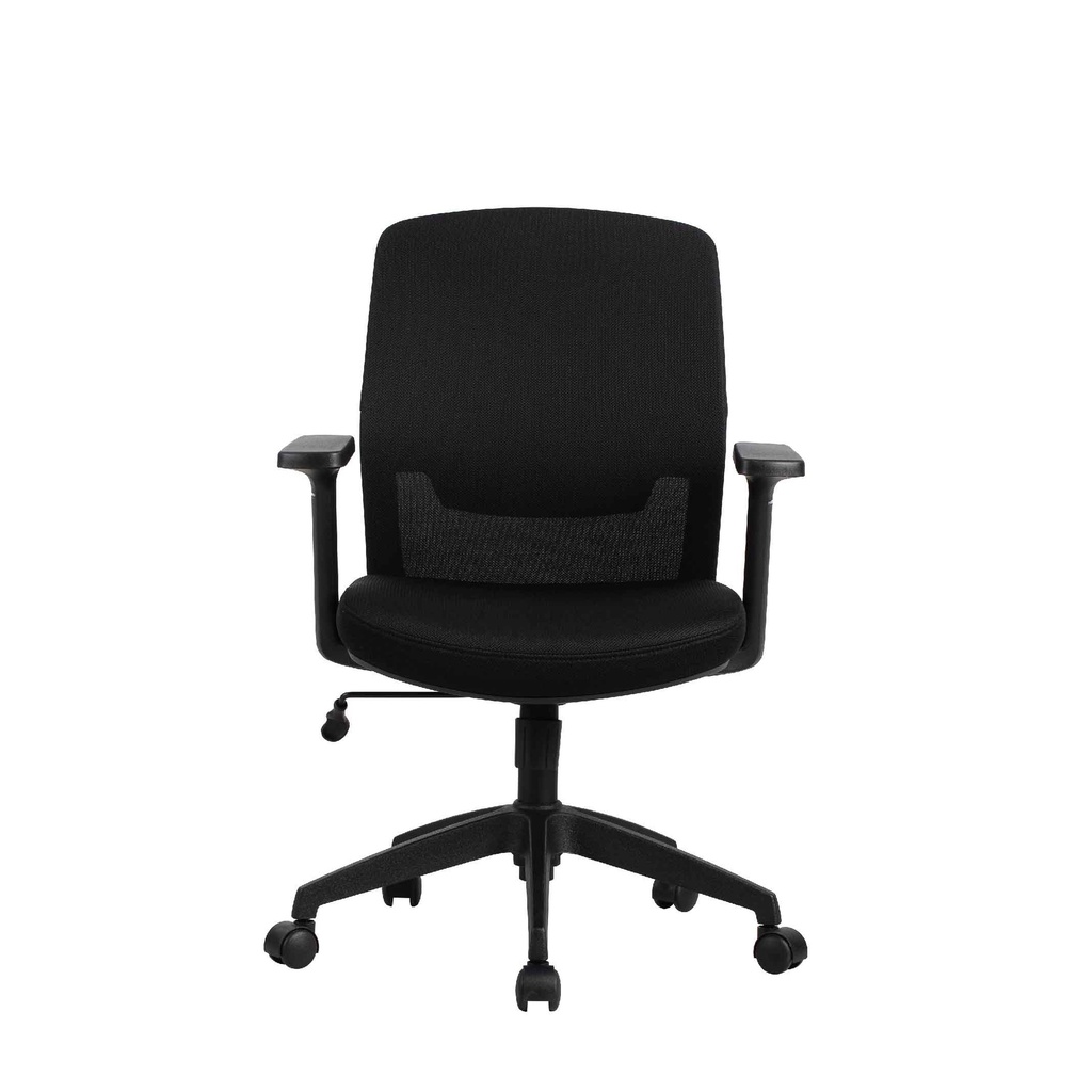SILLA OFICINA W-258# RESP MALLA/NEGRA LF776-01# TELA GRIS LF776-01 C/BRAZO