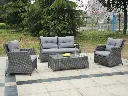 MIMBRE SOFA BYD-Z0192W# 2+1+1+MESITA1323 BM7447# GRIS BASE ALUMINIO