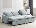SOFA CAMA TELA L* MLM-110260# COLOR XT-13 GREY# C/ ALMACENAJE EN CLEO 2CJ