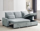 SOFA CAMA TELA L* MLM-110260# COLOR XT-13 GREY# C/ ALMACENAJE EN CLEO 2CJ