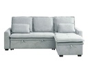 SOFA CAMA TELA L* MLM-110260# COLOR XT-13 GREY# C/ ALMACENAJE EN CLEO 2CJ